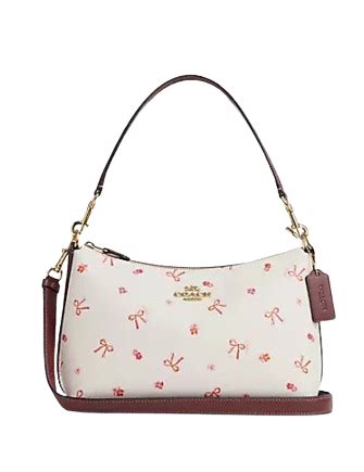 clara shoulder bag bow print|coach clara handbags.